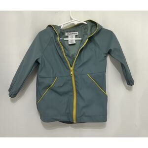 Tommy Bahama Green Blue Hooded Dinosaur Rain Jacket Kids Baby Size: 12 Months